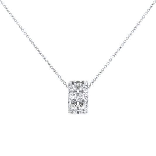 [⭐Hildren Jewelry]PARENTESI NECKLACE SILVER DIAMOND