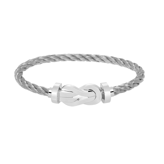[⭐Hildren Jewelry]CHANCE LARGE 8 FIGURE BUCKLE NO DIAMOND BRACELET SILVER