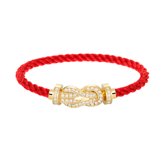 [⭐Hildren Jewelry]CHANCE LARGE 8 FIGURE BUCKLE FULLDIAMOND BRACELET GOLD