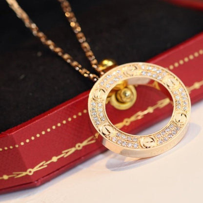 [⭐Hildren Jewelry]LOVE NECKLACE ADJUSTABLE ROSE GOLD