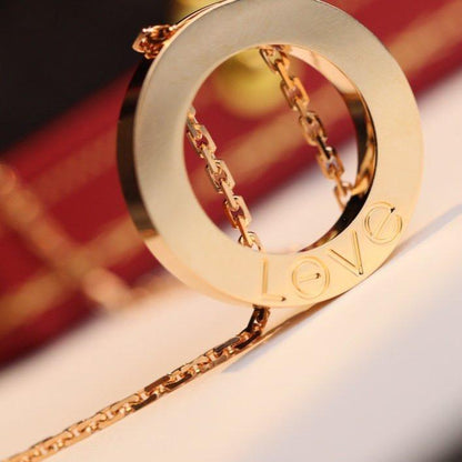 [⭐Hildren Jewelry]LOVE NECKLACE ADJUSTABLE ROSE GOLD