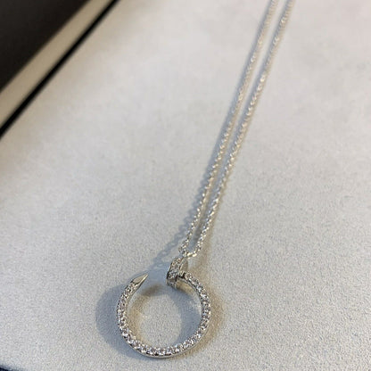 [⭐Hildren Jewelry]JUSTE NECKLACE SILVER DIAMONDS