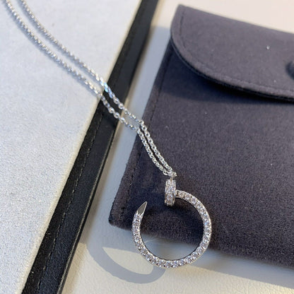 [⭐Hildren Jewelry]JUSTE NECKLACE SILVER DIAMONDS