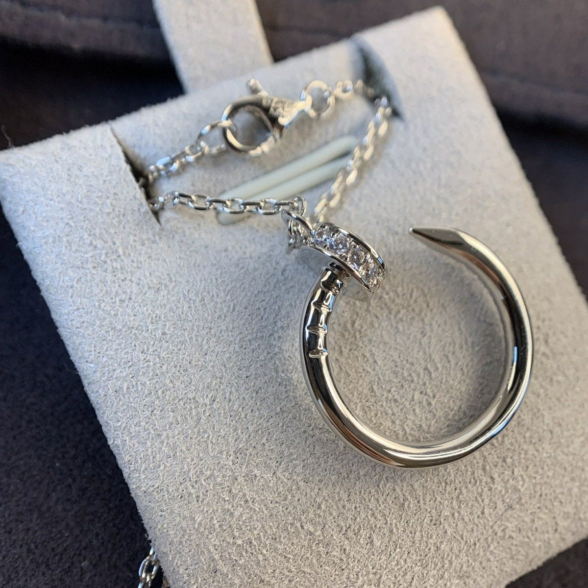 [⭐Hildren Jewelry]JUSTE NECKLACE SILVER DIAMONDS