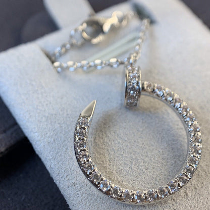 [⭐Hildren Jewelry]JUSTE NECKLACE SILVER DIAMONDS