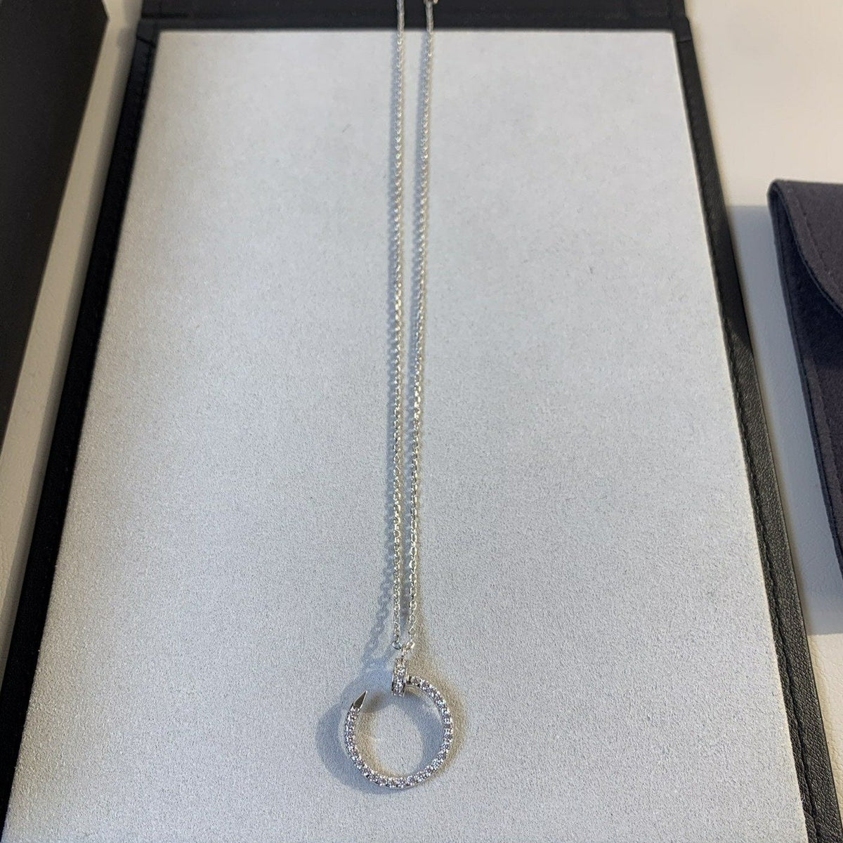 [⭐Hildren Jewelry]JUSTE NECKLACE SILVER DIAMONDS
