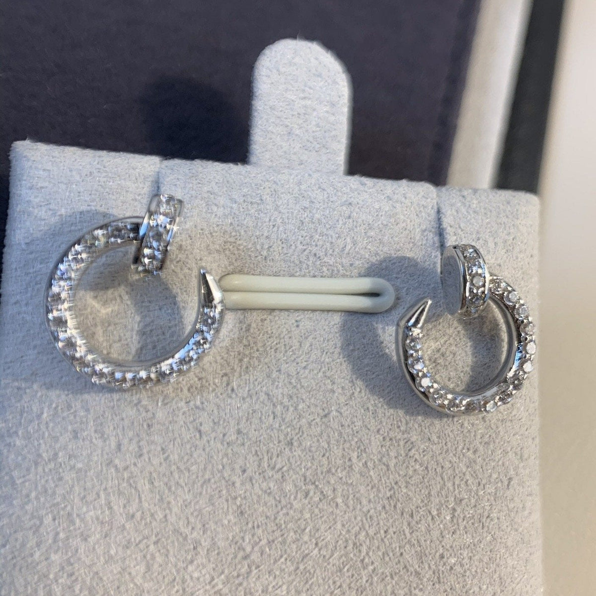 [⭐Hildren Jewelry]JUSTE EARRINGS SILVER DIAMONDS