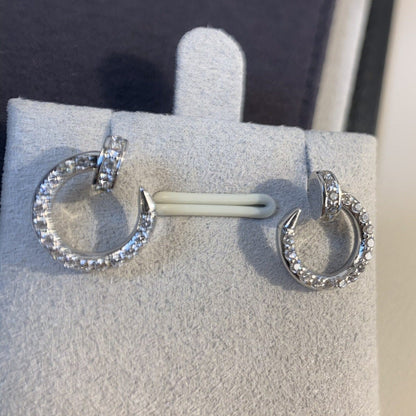 [⭐Hildren Jewelry]JUSTE EARRINGS SILVER DIAMONDS