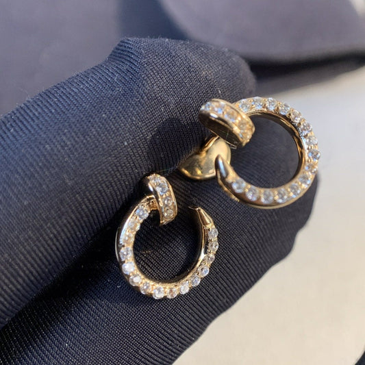 [⭐Hildren Jewelry]JUSTE EARRINGS GOLD DIAMONDS