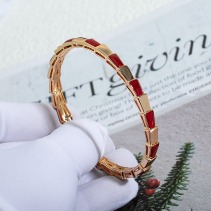 [⭐Hildren Jewelry]SERPENTI BRACELET PINK GOLD RUBELLITE