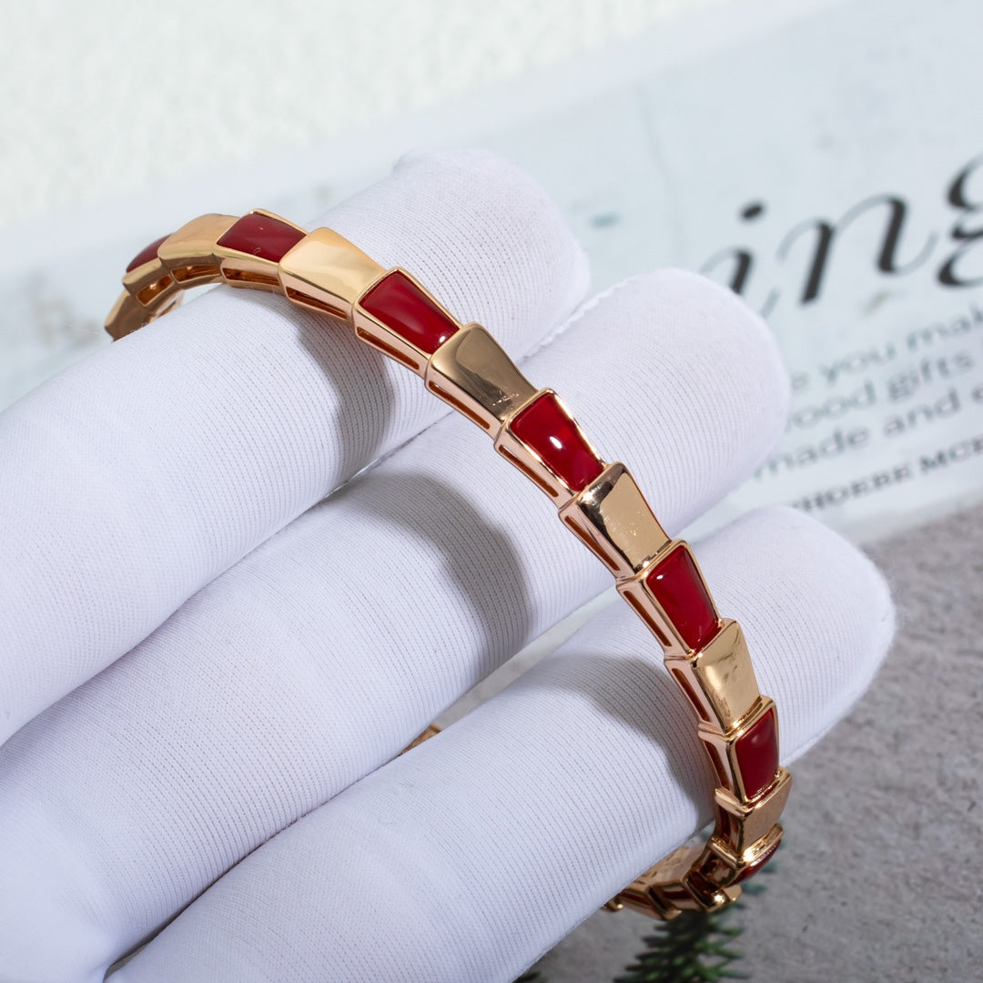 [⭐Hildren Jewelry]SERPENTI BRACELET PINK GOLD RUBELLITE