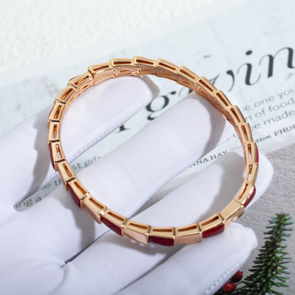 [⭐Hildren Jewelry]SERPENTI BRACELET PINK GOLD RUBELLITE