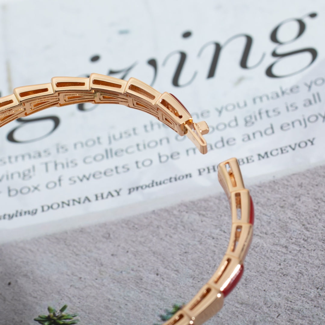 [⭐Hildren Jewelry]SERPENTI BRACELET PINK GOLD RUBELLITE