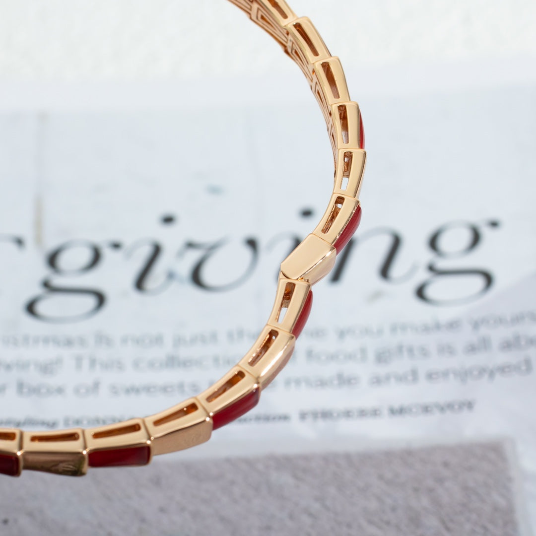 [⭐Hildren Jewelry]SERPENTI BRACELET PINK GOLD RUBELLITE