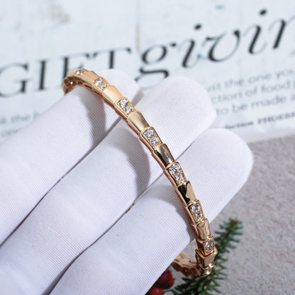 [⭐Hildren Jewelry]SERPENTI BRACELET PINK GOLD DIAMOND