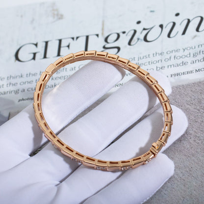 [⭐Hildren Jewelry]SERPENTI BRACELET PINK GOLD DIAMOND