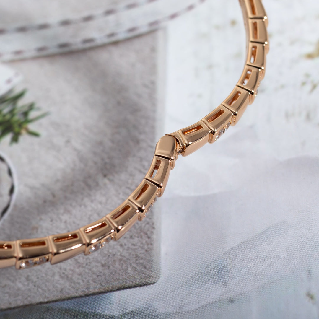 [⭐Hildren Jewelry]SERPENTI BRACELET PINK GOLD DIAMOND