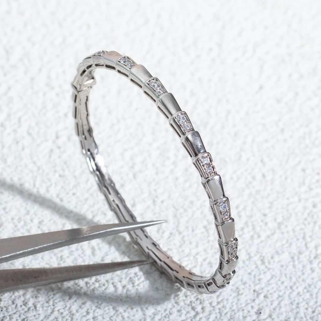 [⭐Hildren Jewelry]SERPENTI BRACELET SILVER DIAMOND