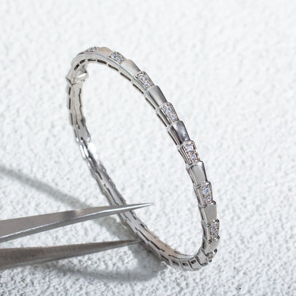 [⭐Hildren Jewelry]SERPENTI BRACELET SILVER DIAMOND