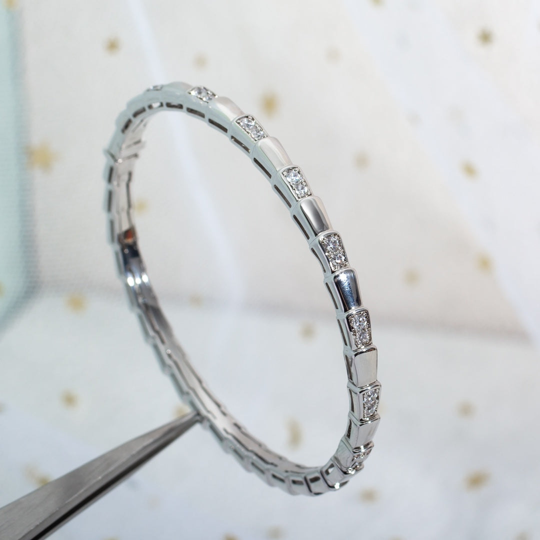 [⭐Hildren Jewelry]SERPENTI BRACELET SILVER DIAMOND