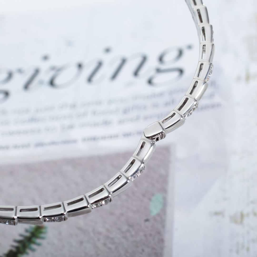 [⭐Hildren Jewelry]SERPENTI BRACELET SILVER DIAMOND