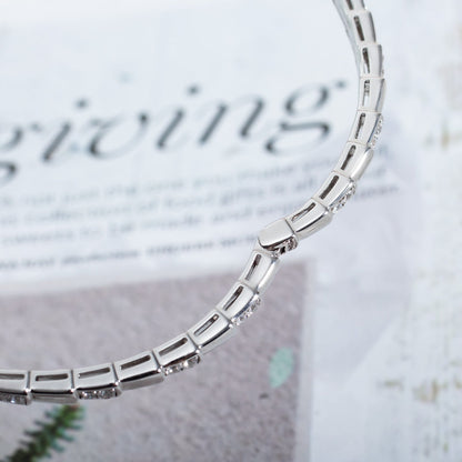 [⭐Hildren Jewelry]SERPENTI BRACELET SILVER DIAMOND