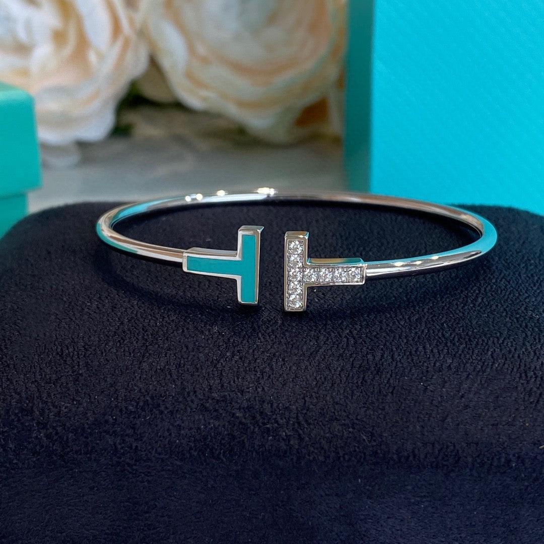 [Hildren Jewelry]T BRACELET 1.8MM TURQUOISE DIAMOND
