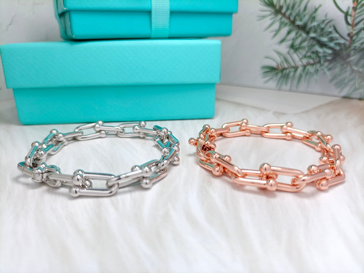 [Hildren Jewelry]HARDWEAR BRACELET PINK GOLD AND SILVER