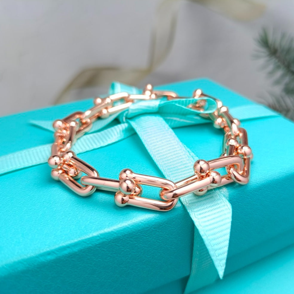 [Hildren Jewelry]HARDWEAR BRACELET PINK GOLD AND SILVER