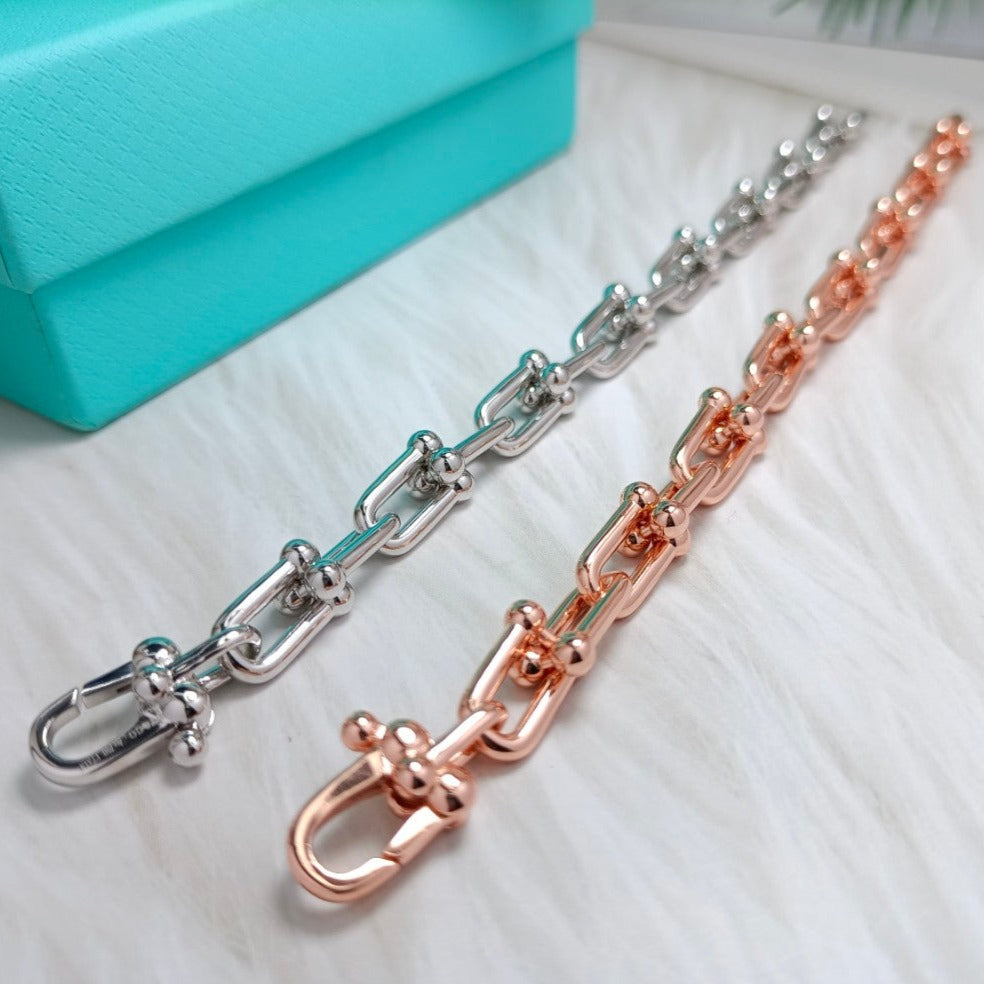 [Hildren Jewelry]HARDWEAR BRACELET PINK GOLD AND SILVER