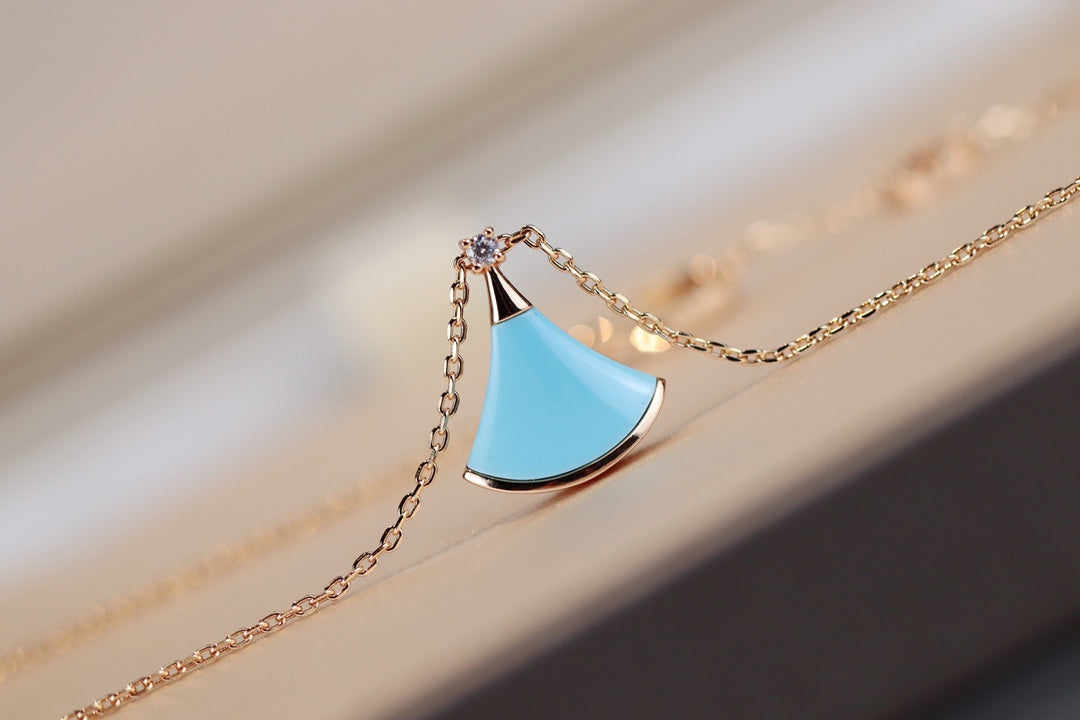 [⭐Hildren Jewelry]DREAM NECKLACE TURQUOISE PINK GOLD