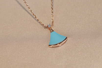 [⭐Hildren Jewelry]DREAM NECKLACE TURQUOISE PINK GOLD