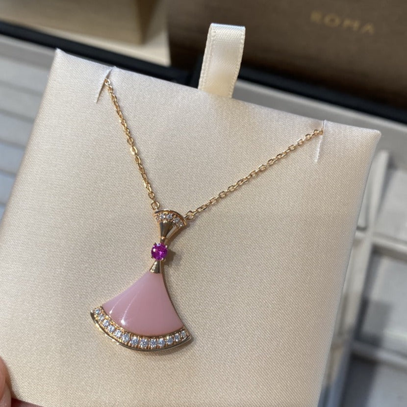 [⭐Hildren Jewelry]DREAM NECKLACE PINK OPAL