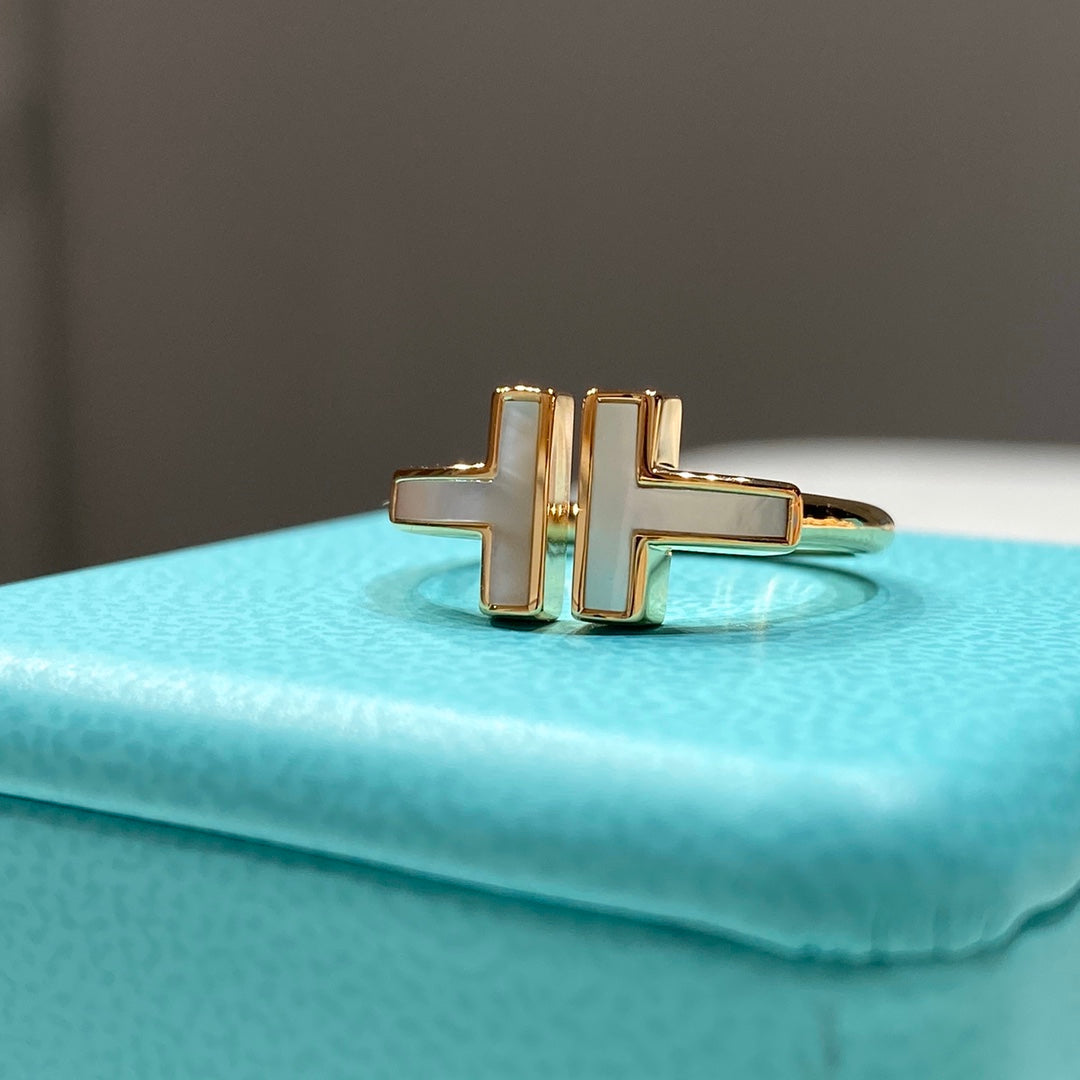 [Hildren Jewelry] WIRE MOP RING PINK GOLD