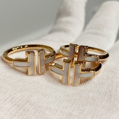 [Hildren Jewelry] WIRE MOP RING PINK GOLD