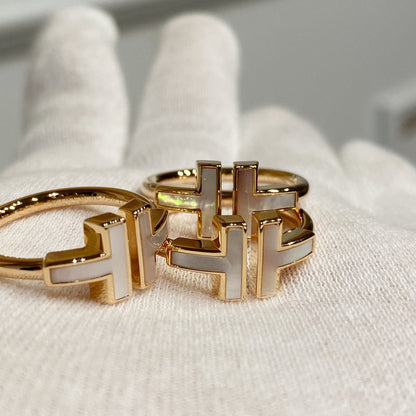 [Hildren Jewelry] WIRE MOP RING PINK GOLD