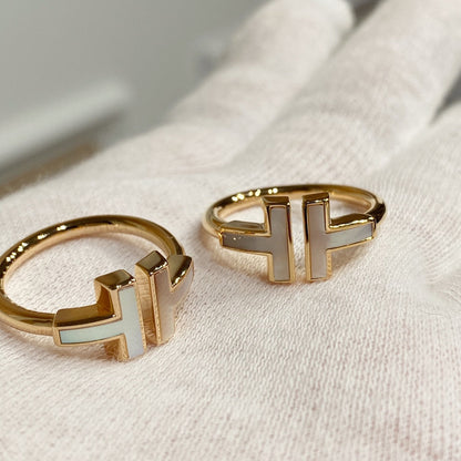 [Hildren Jewelry] WIRE MOP RING PINK GOLD