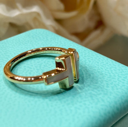 [Hildren Jewelry] WIRE MOP RING PINK GOLD