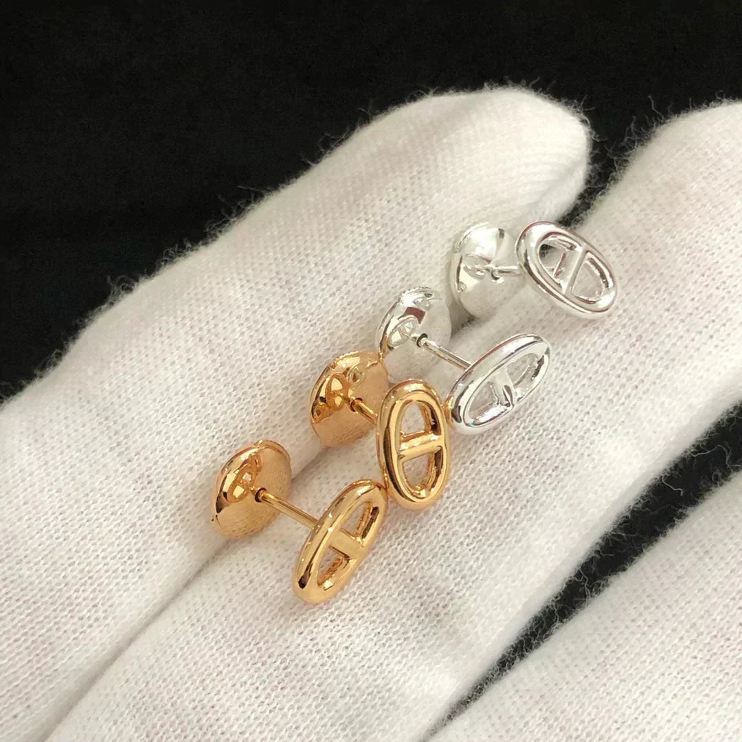 [⭐Hildren Jewelry]CHAINE SMALL EARRINGS GOLD AND SILVER