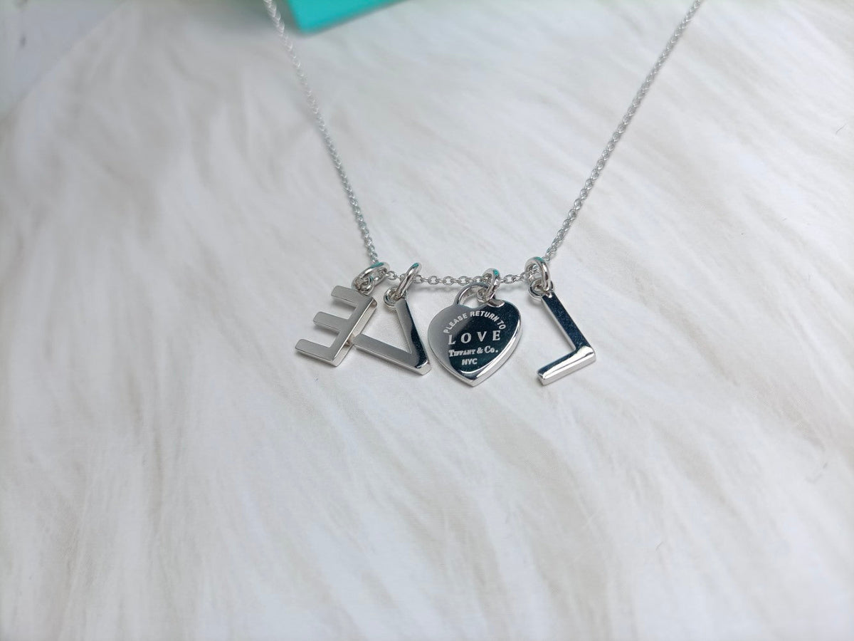 [Hildren Jewelry]LOVE TEXT PEDANT NECKLACE