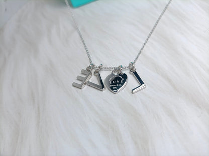 [Hildren Jewelry]LOVE TEXT PEDANT NECKLACE