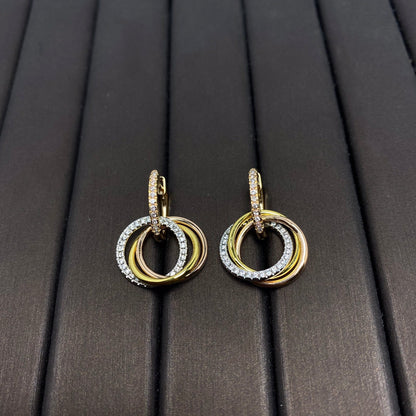 [Hildren Jewelry]TRINITY EARRINGS GOLD DIAMOND