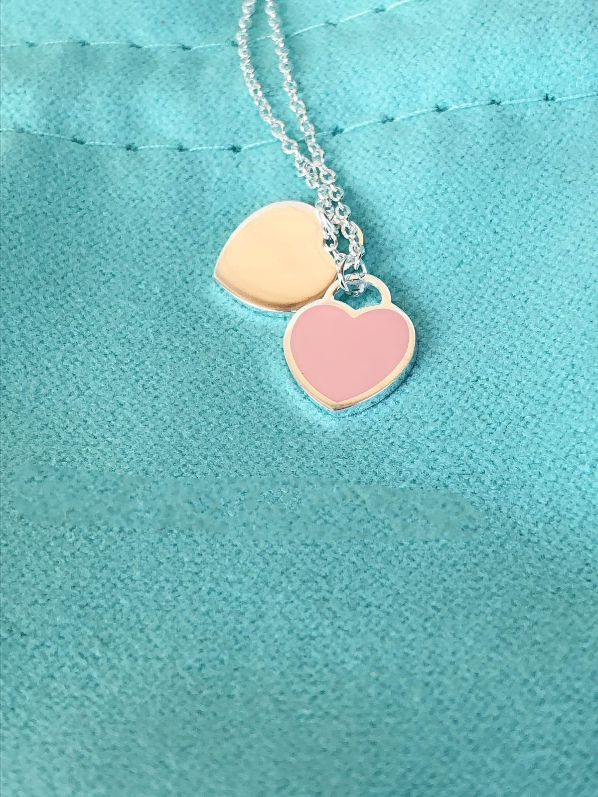 [Hildren Jewelry]DOUBLE HEART PEDANT SILVER NECKLACE