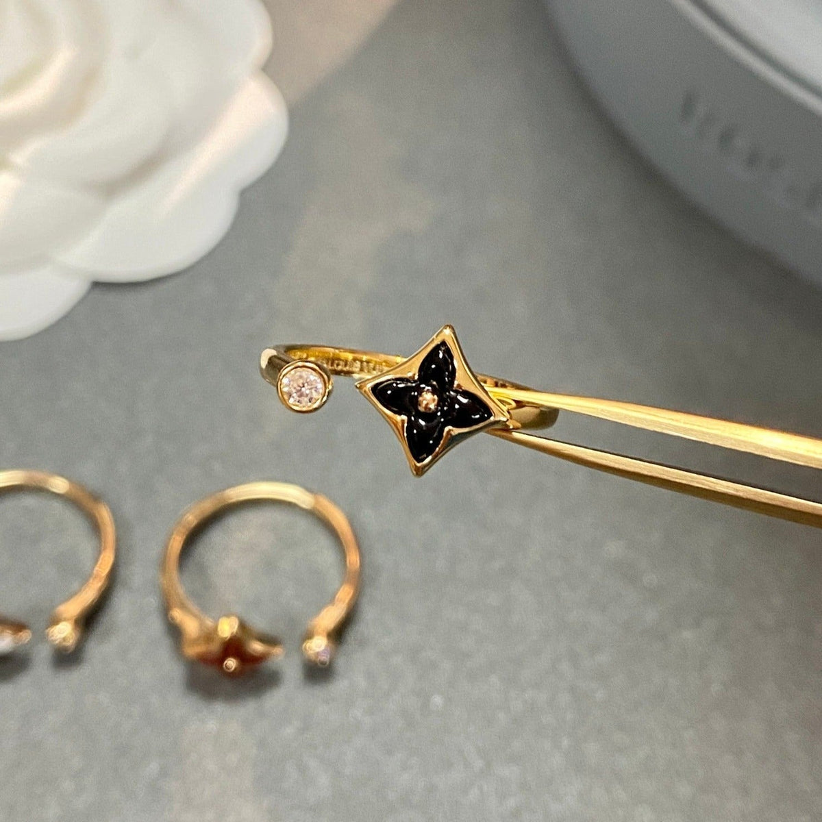 [⭐Hildren Jewelry]STAR 1 DIAMOND OPEN RING