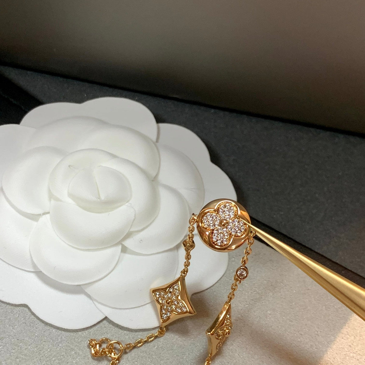 [⭐Hildren Jewelry]STAR AND SUN 4 MOTIFS GOLD DIAMONDS BRACELET