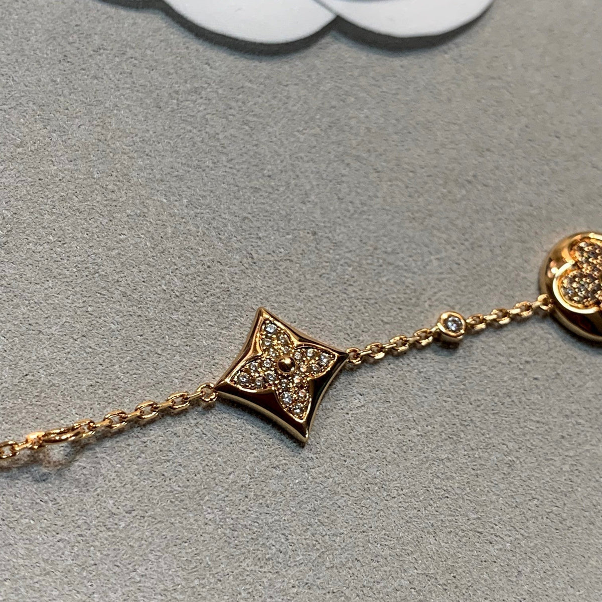 [⭐Hildren Jewelry]STAR AND SUN 4 MOTIFS GOLD DIAMONDS BRACELET