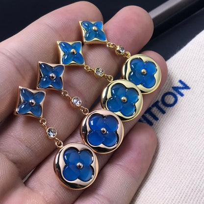 [⭐Hildren Jewelry]STAR AND SUN AGATE DIAMOND EARRINGS
