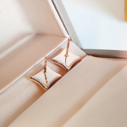 [⭐Hildren Jewelry]STAR MOP PINK GOLD EARRINGS