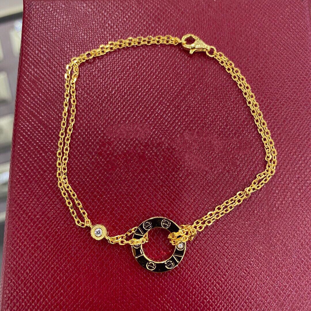 [⭐Hildren Jewelry]LOVE BRACELET 2 DIAMOND