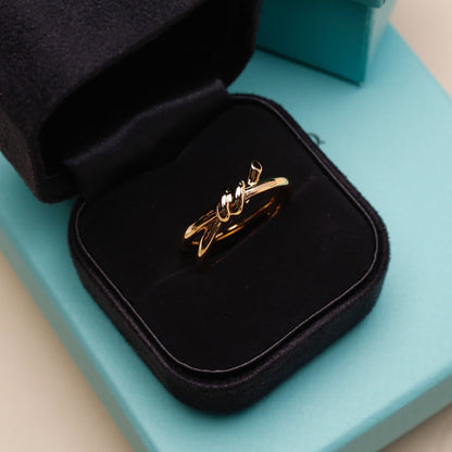 [Hildren Jewelry]KNOT RING PINK GOLD